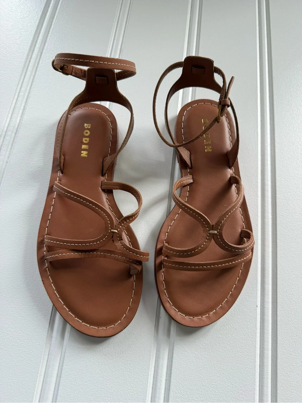 Boden Everyday Flat Sandals Strappy Minimalist EU 38 US 7 Women NEW No Box 3110